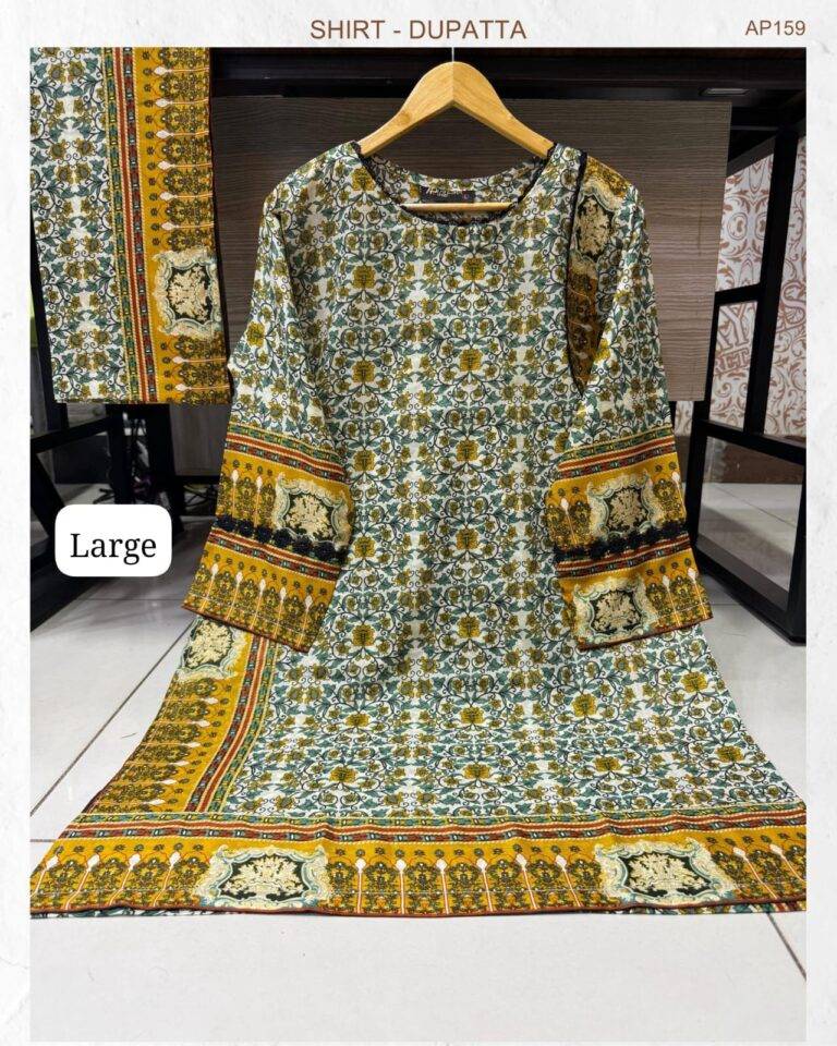 Shirt: lawn printed with lace derailing dupatta lawn printed