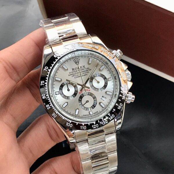 ROLEX Mens Watch Daytona Model Quartz Machine ALL Chronograph Working Heavy Weight Date Working Stainless Steel Chain Master Lock Premium quality